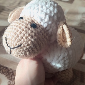 Horgolt bárány - játék & sport - plüssállat & játékfigura - plüss bárány - Meska.hu