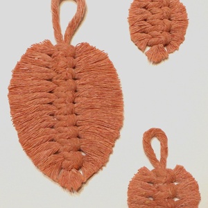 AKCIÓ!!! Makramé levél dekorációk, Otthon & Életmód, Dekoráció, Ajtó- és ablak dekoráció, Ablakdísz, Csomózás, MESKA