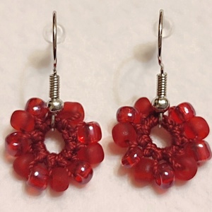 Gyöngy fülbevaló , Ékszer, Fülbevaló, Fülékszer, Ékszerkészítés, Gyöngyfűzés, gyöngyhímzés, MESKA