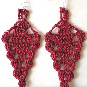 Horgolt fülbevaló , Ékszer, Fülbevaló, Fülékszer, Ékszerkészítés, Horgolás, MESKA