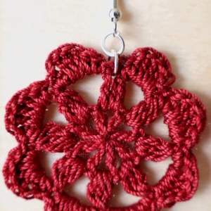 Horgolt fülbevaló , Ékszer, Fülbevaló, Fülékszer, Ékszerkészítés, Horgolás, MESKA