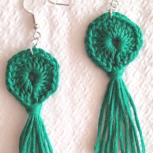 Horgolt fülbevaló, Ékszer, Fülbevaló, Fülékszer, Ékszerkészítés, Horgolás, MESKA