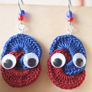 Horgolt fülbevaló , Ékszer, Fülbevaló, Fülékszer, Ékszerkészítés, Horgolás, MESKA