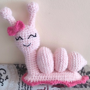 Horgolt csigusz  - játék & sport - plüssállat & játékfigura - csiga - Meska.hu