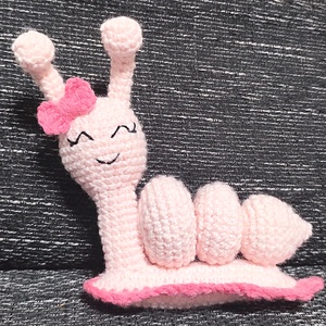 Horgolt csigusz  - játék & sport - plüssállat & játékfigura - csiga - Meska.hu