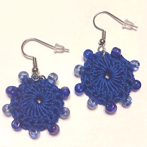 Horgolt fülbevaló , Ékszer, Fülbevaló, Fülékszer, Horgolás, Ékszerkészítés, MESKA