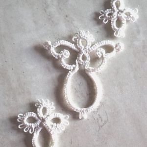 Hajócsipke angyalkák , Karácsony, Karácsonyi lakásdekoráció, Karácsonyfadíszek, Csipkekészítés, MESKA