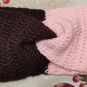 Horgolt kétszínű fejpánt , Ruha & Divat, Sál, Sapka, Kendő, Fejpánt, Horgolás, MESKA