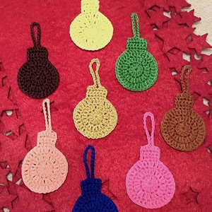 Horgolt díszek , Karácsony, Karácsonyi lakásdekoráció, Karácsonyfadíszek, Horgolás, MESKA