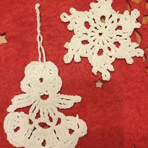 Horgolt díszek , Karácsony, Karácsonyi lakásdekoráció, Karácsonyfadíszek, Horgolás, MESKA