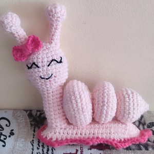 Horgolt csigusz  - játék & sport - plüssállat & játékfigura - csiga - Meska.hu