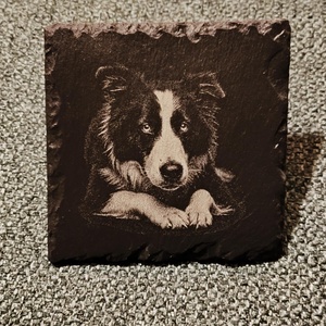 Gravírozott pala poháralátét - otthon & életmód - konyhafelszerelés, tálalás - tálalás - tányér- és poháralátét - Meska.hu