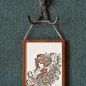 Gravírozott egyedi falikép, Otthon & Életmód, Dekoráció, Kép & Falikép, Fából készült kép, Gravírozás, pirográfia, MESKA