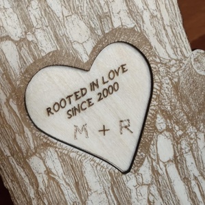 Valentin-napi fatörzs - otthon & életmód - dekoráció - asztal és polc dekoráció - gravírozott táblák - Meska.hu