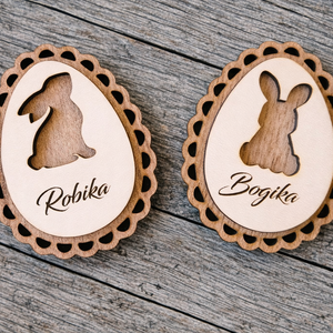 Húsvéti fa tojás névvel - ünnepi díszek, dekorációk - húsvéti díszek és dekorációk - húsvéti tojásfadíszek - Meska.hu