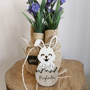 Húsvéti fa nyuszi névvel - Meska.hu