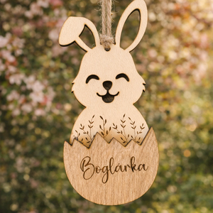 Húsvéti fa nyuszi névvel - ünnepi díszek, dekorációk - húsvéti díszek és dekorációk - húsvéti tojásfadíszek - Meska.hu