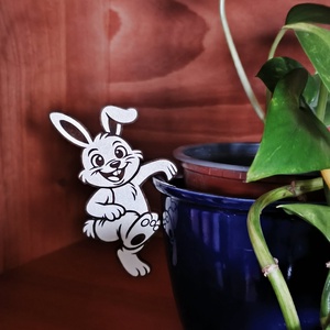 Húsvéti nyuszi virágcserépdísz - Meska.hu