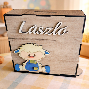 Névre szóló malacpersely - baba - mama - babaszoba dekoráció - gyerek névtábla - Meska.hu