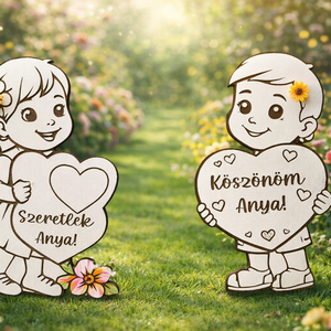 Anyák napi figurák - otthon & életmód - virágdekoráció - virágdíszek - lézervágott virágdíszek - Meska.hu