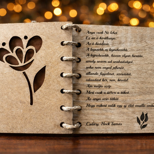 Anyák napi könyvecske - otthon & életmód - dekoráció - asztal és polc dekoráció - gravírozott táblák - Meska.hu