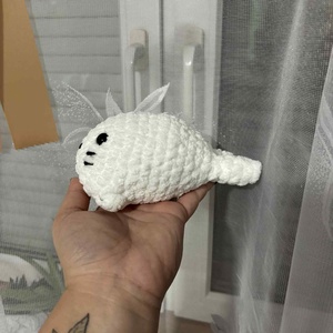 Horgolt fehér fóka (Snow) - játék & sport - plüssállat & játékfigura - más figura - Meska.hu