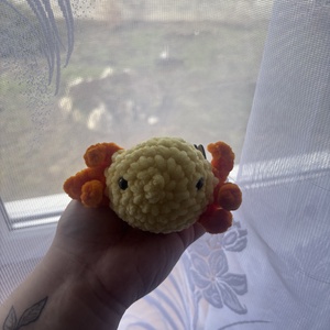 Sárga Horgolt Axolot - játék & sport - plüssállat & játékfigura - más figura - Meska.hu