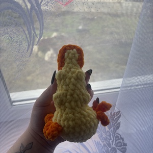 Sárga Horgolt Axolot - játék & sport - plüssállat & játékfigura - más figura - Meska.hu