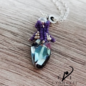 Crystal Vitrail light kristály medál, Ékszer, Nyaklánc, Medálos nyaklánc, Ékszerkészítés, Gyöngyfűzés, gyöngyhímzés, Meska