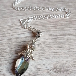 Crystal Vitrail light kristály medál ezüst színnel - ékszer - nyaklánc - medálos nyaklánc - Meska.hu