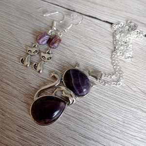 Amethyst cica szett - ékszer - ékszerszett - Meska.hu