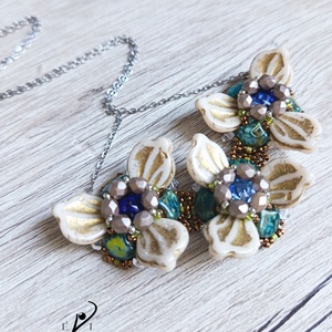 Virág nyakék - ékszer - nyaklánc - medál - Meska.hu