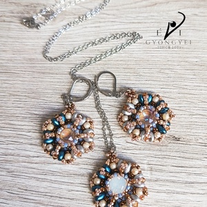 Virág szett nemesacél szerelékkel - ékszer - ékszerszett - Meska.hu