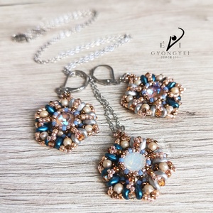 Virág szett nemesacél szerelékkel - ékszer - ékszerszett - Meska.hu