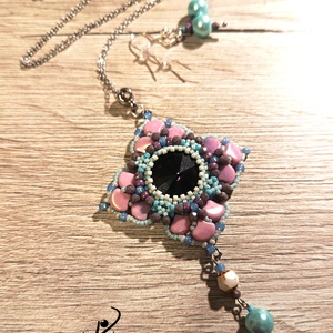 Liláskék Antonella medál - ékszer - nyaklánc - medál - Meska.hu