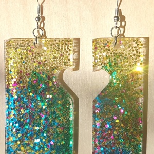 Gyanta csillogó fülbevaló  - ékszer - fülbevaló - fülékszer - Meska.hu