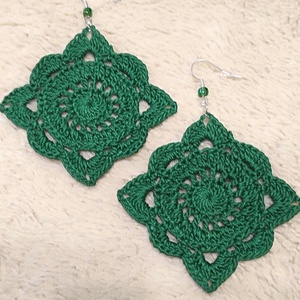 Horgolt fülbevaló , Ékszer, Fülbevaló, Fülékszer, Ékszerkészítés, Horgolás, MESKA