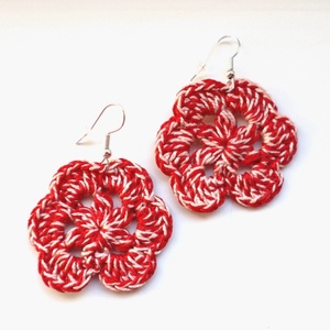 Horgolt fülbevaló , Ékszer, Fülbevaló, Fülékszer, Ékszerkészítés, Horgolás, MESKA