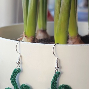 Horgolt lóherés fülbevaló  - ékszer - fülbevaló - fülékszer - Meska.hu