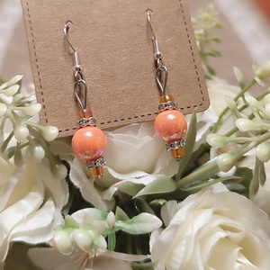 Gyöngyös fülbevaló , Ékszer, Fülbevaló, Fülékszer, Ékszerkészítés, Gyöngyfűzés, gyöngyhímzés, MESKA