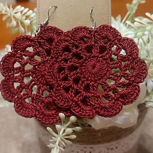 Horgolt fülbevaló , Ékszer, Fülbevaló, Fülékszer, Ékszerkészítés, Horgolás, MESKA