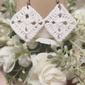 Horgolt fülbevaló , Ékszer, Fülbevaló, Fülékszer, Ékszerkészítés, Horgolás, MESKA