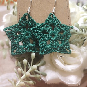 Horgolt fülbevaló , Ékszer, Fülbevaló, Fülékszer, Ékszerkészítés, Horgolás, MESKA