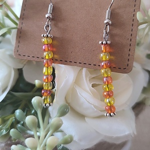 Gyöngyös fülbevaló , Ékszer, Fülbevaló, Fülékszer, Ékszerkészítés, Gyöngyfűzés, gyöngyhímzés, MESKA