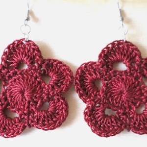 Horgolt fülbevaló , Ékszer, Fülbevaló, Fülékszer, Ékszerkészítés, Horgolás, MESKA