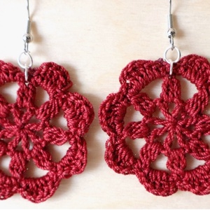 Horgolt fülbevaló , Ékszer, Fülbevaló, Fülékszer, Ékszerkészítés, Horgolás, MESKA