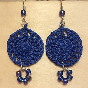 Horgolt gyöngyös fülbevaló , Ékszer, Fülbevaló, Fülékszer, Ékszerkészítés, Horgolás, MESKA