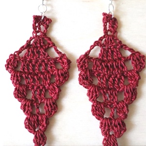 Horgolt fülbevaló , Ékszer, Fülbevaló, Fülékszer, Ékszerkészítés, Horgolás, MESKA