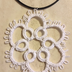 Hajócsipke nyaklánc , Ékszer, Nyaklánc, Medálos nyaklánc, Csipkekészítés, Ékszerkészítés, MESKA