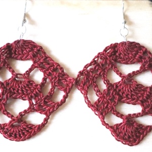 Horgolt fülbevaló , Ékszer, Fülbevaló, Fülékszer, Ékszerkészítés, Horgolás, MESKA
